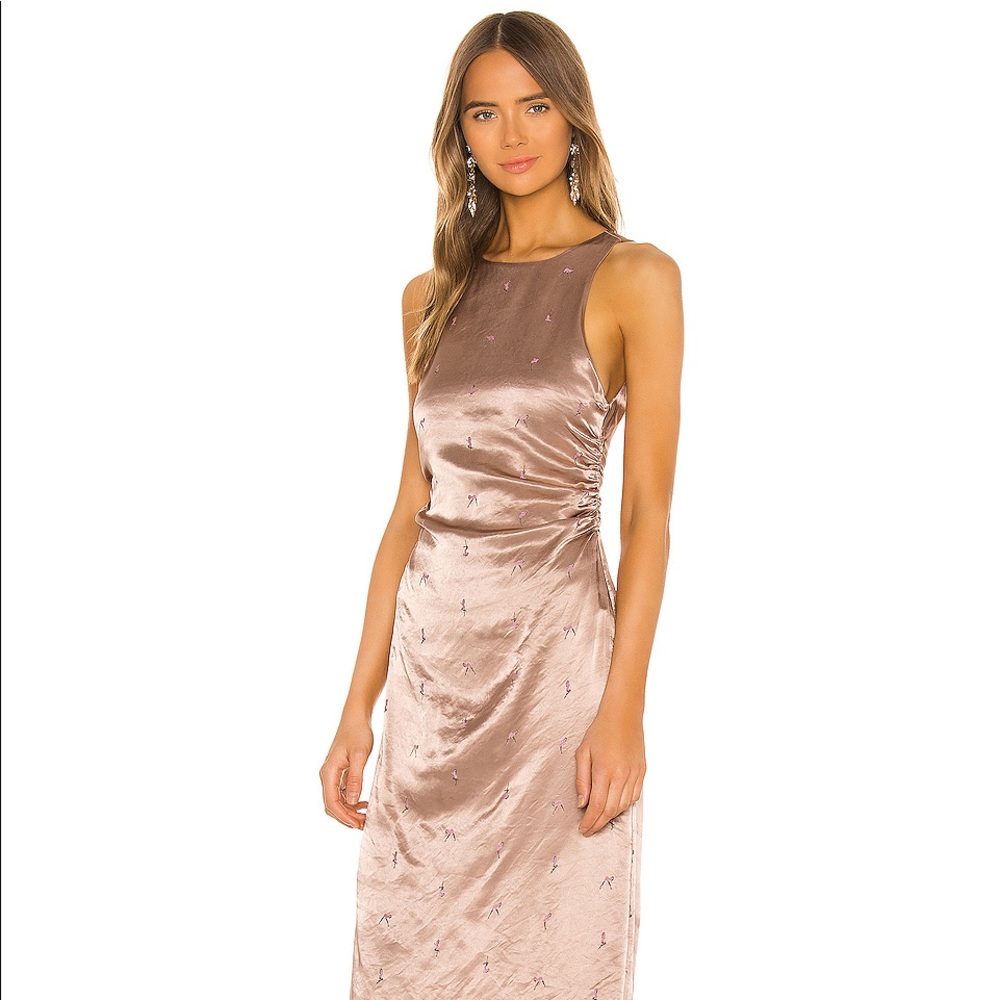 REVOLVE GRLFRND Dress Nude